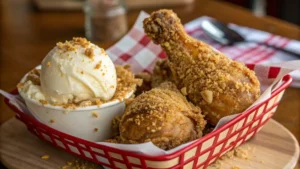 Fried chicken ice cream